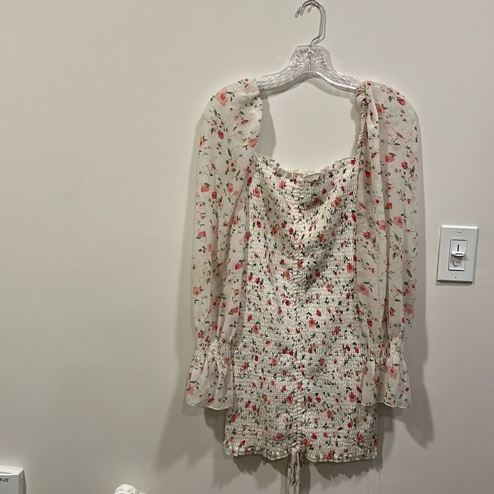 White floral dress